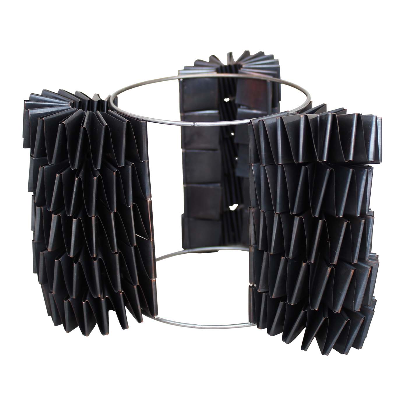 Fluid Circle Form, Steel & Folded Oxidized Copper